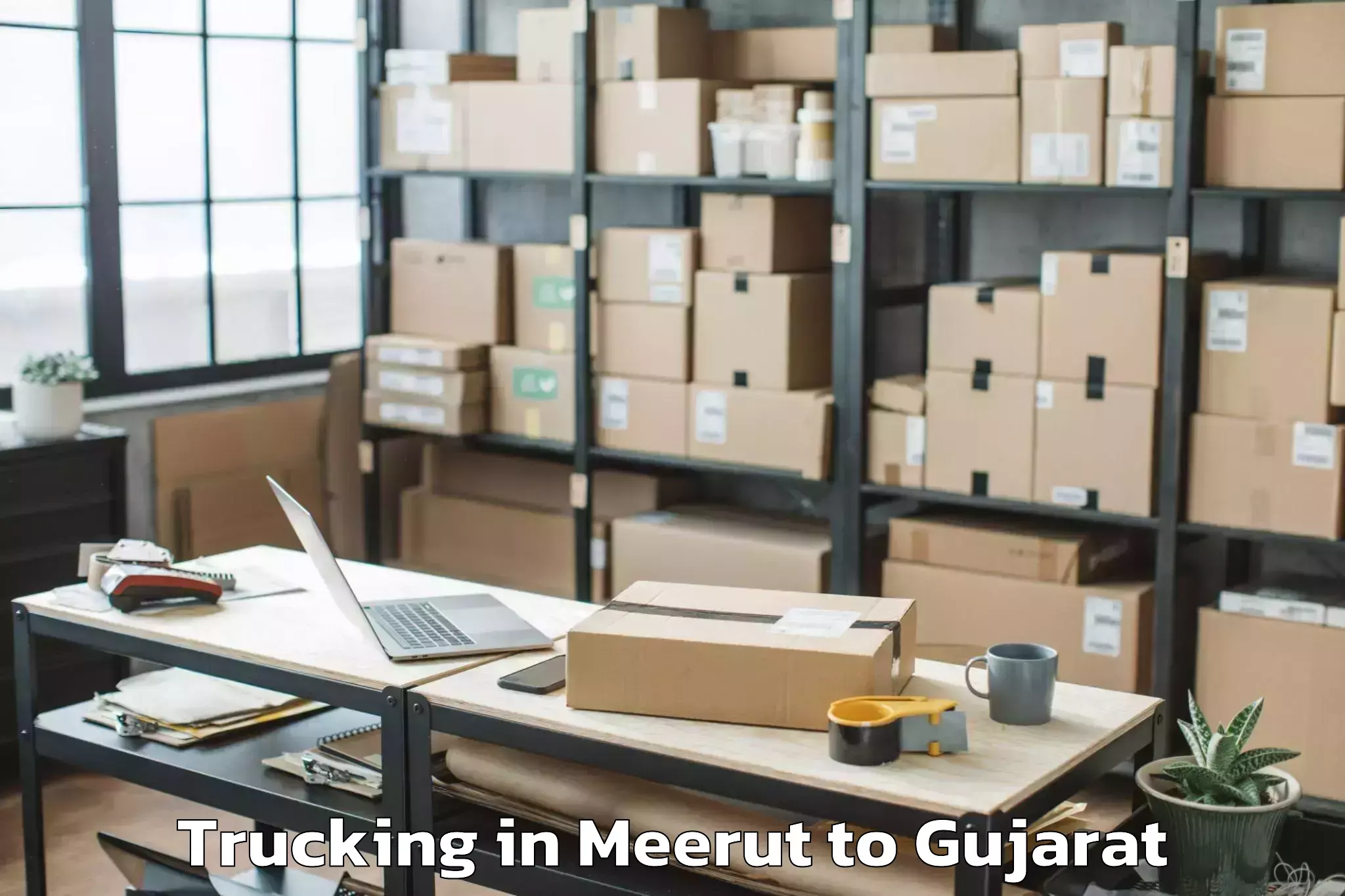 Top Meerut to Ankleshwar Trucking Available